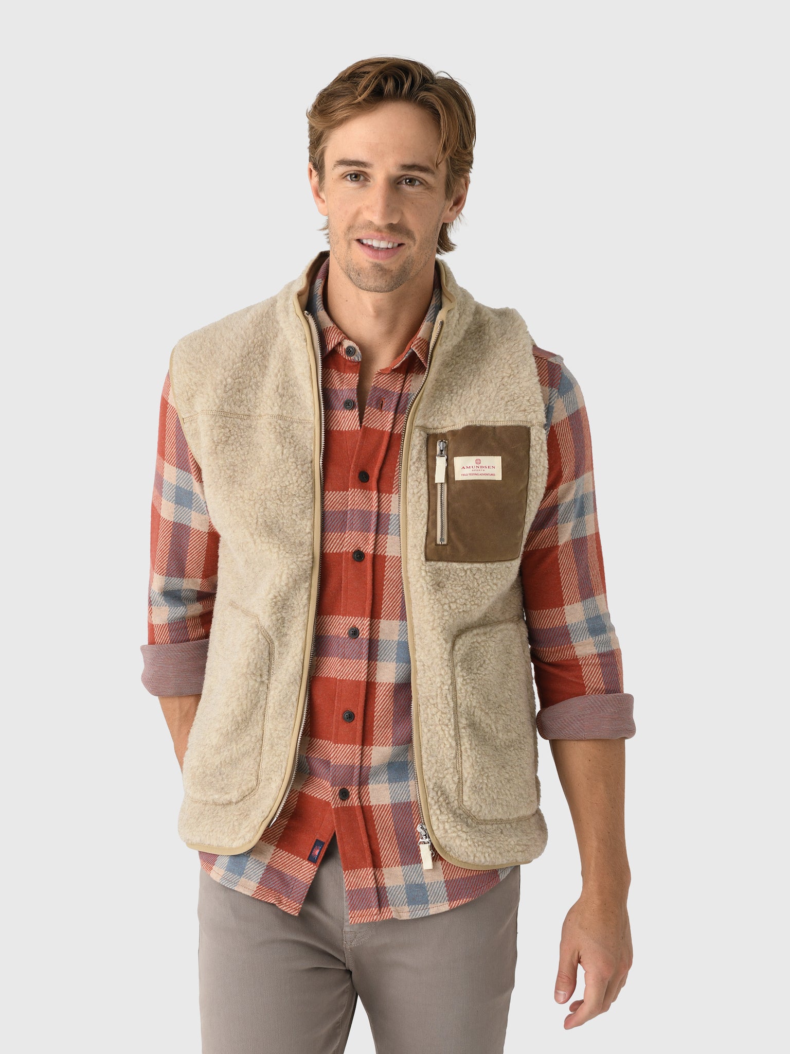 Amundsen Men's Heroes Wool Fleece Vest - Saint Bernard