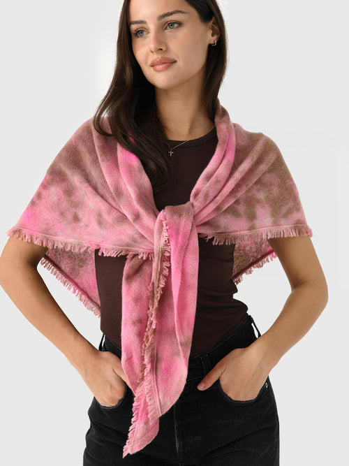 LoveTanJane Women's Rosalie Wool Fringe Triangle Scarf