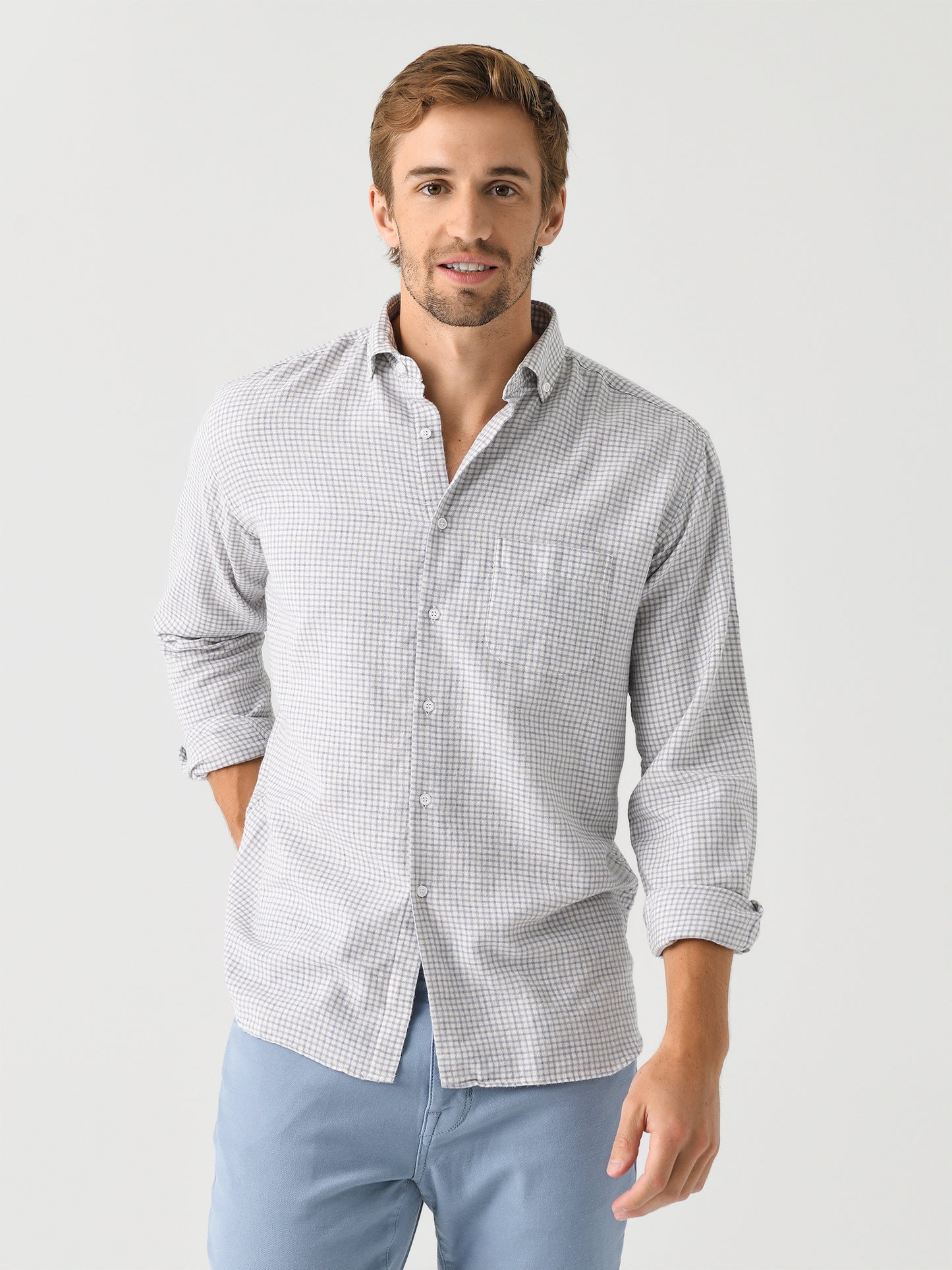Miller Westby Men's Cable Button-Down Shirt - Saint Bernard