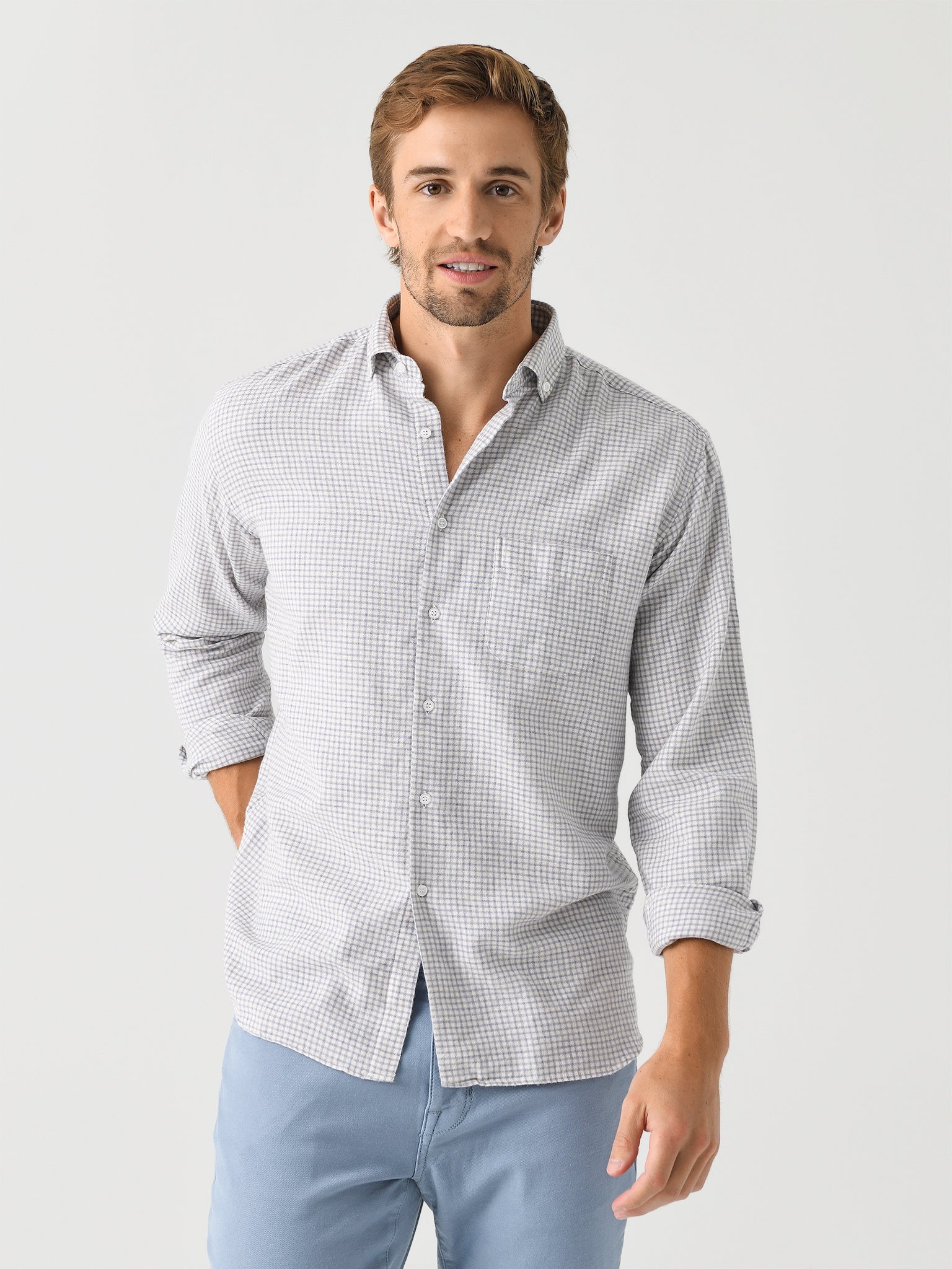 Miller Westby Men's Cable Button-Down Shirt - Saint Bernard