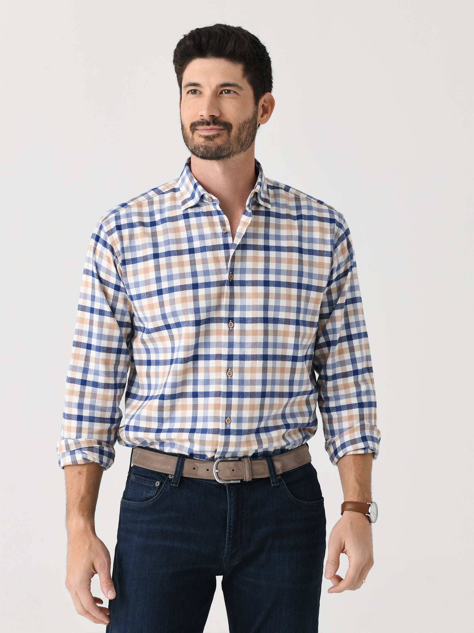 Miller Westby Men's Davison Hidden Button-Down Shirt - Saint Bernard
