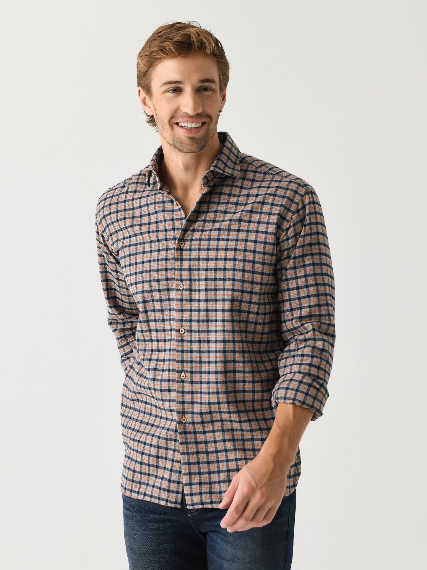 Miller Westby Men's Devin Hidden Button-Down Shirt - Saint Bernard