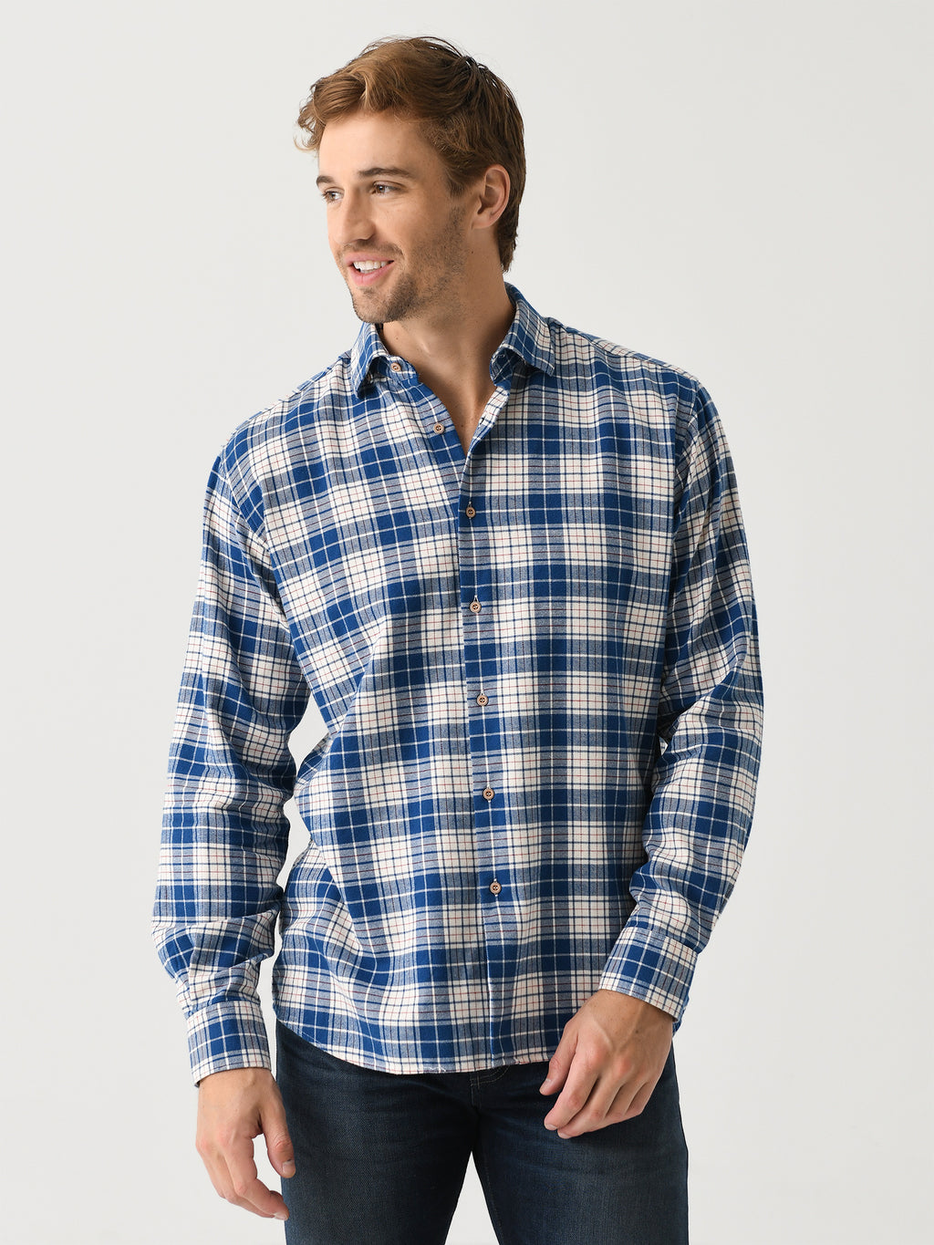 Miller Westby Men's Nagle Hidden Button-Down Shirt - Saint Bernard