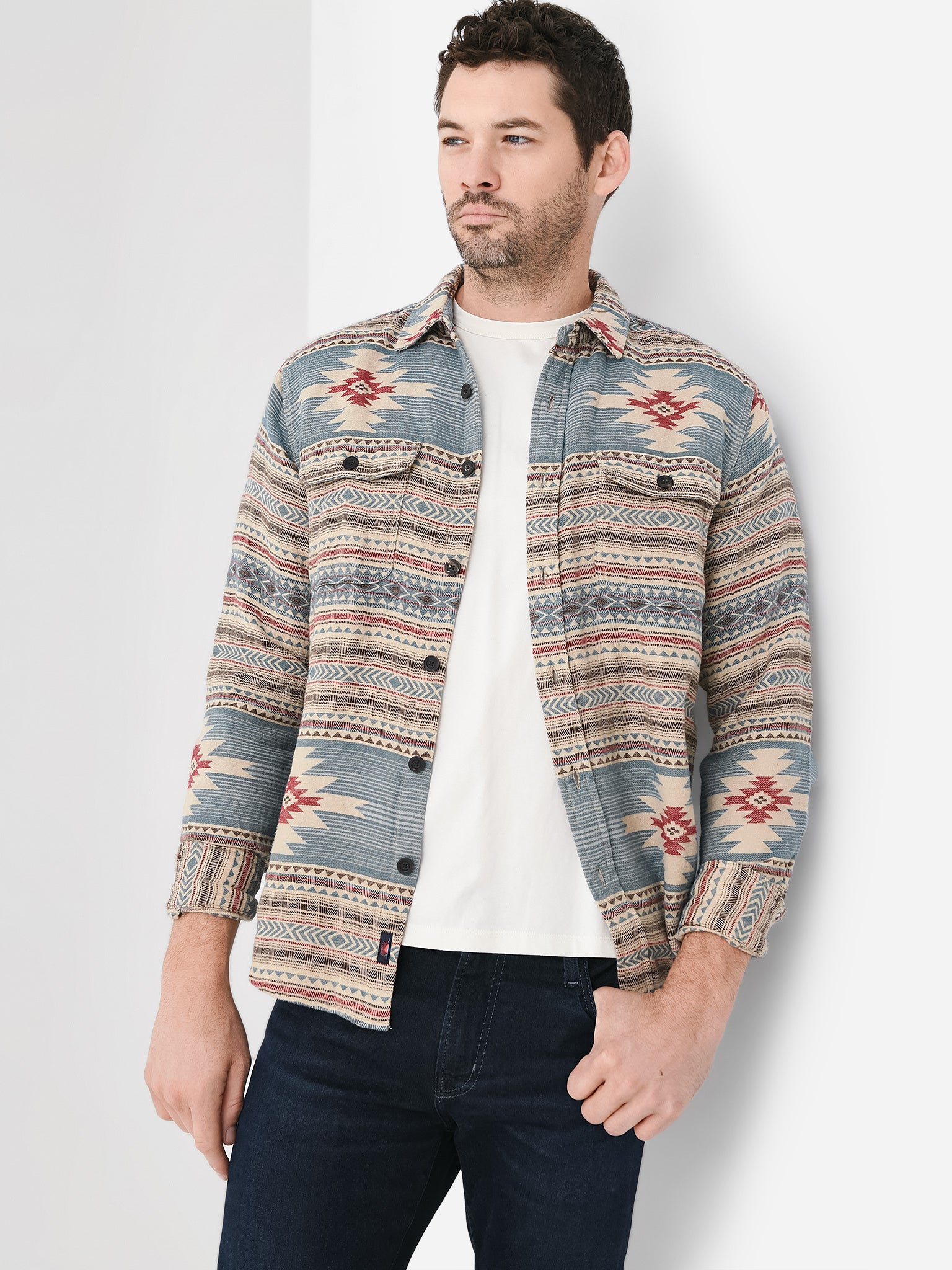Faherty Brand Men's Doug Good Feather Canyon Overshirt - Saint Bernard