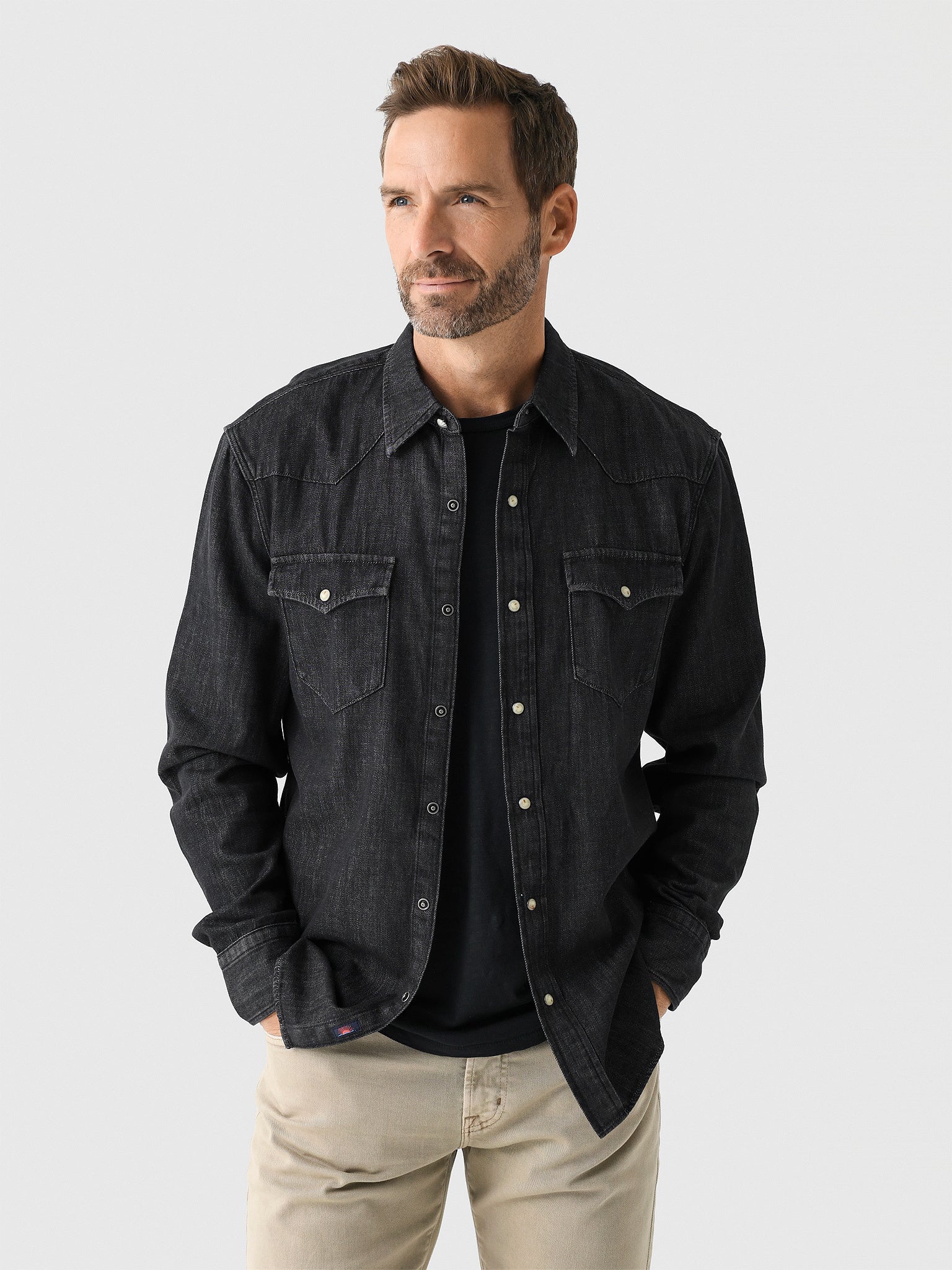 Faherty Brand Men's The Western Shirt - Saint Bernard