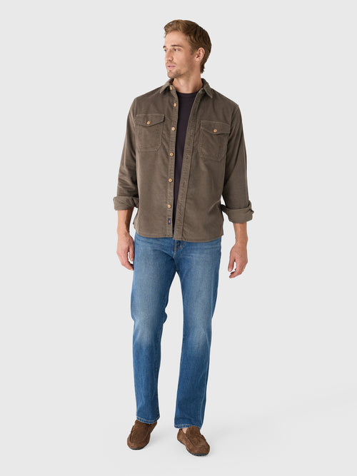 Faherty Brand Men's Stretch Terry Corduroy Workshirt - Saint Bernard