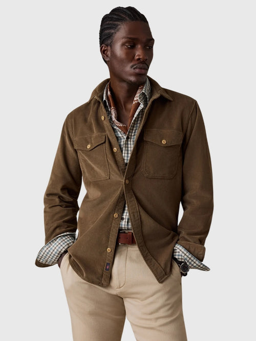 Faherty Brand Men's Stretch Terry Corduroy Workshirt