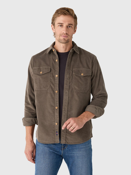 Faherty Brand Men's Stretch Terry Corduroy Workshirt - Saint Bernard