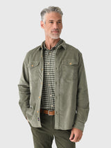 Faherty Brand Men's Stretch Terry Corduroy Workshirt - Saint Bernard