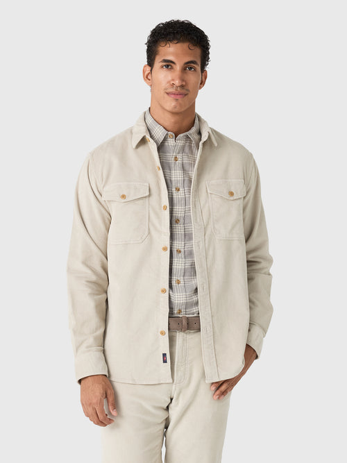 Faherty Brand Men's Stretch Terry Corduroy Workshirt - Saint Bernard