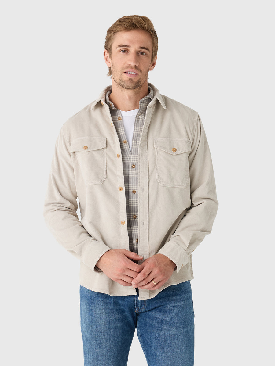 Faherty Brand Men's Stretch Terry Corduroy Workshirt - Saint Bernard