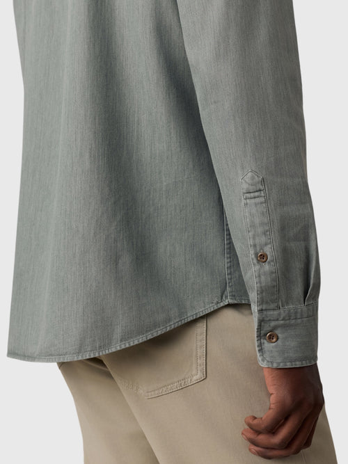 Faherty Brand Men's Patina Chambray Shirt - Saint Bernard