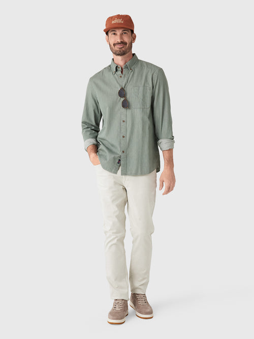 Faherty Brand Men's Patina Chambray Shirt - Saint Bernard