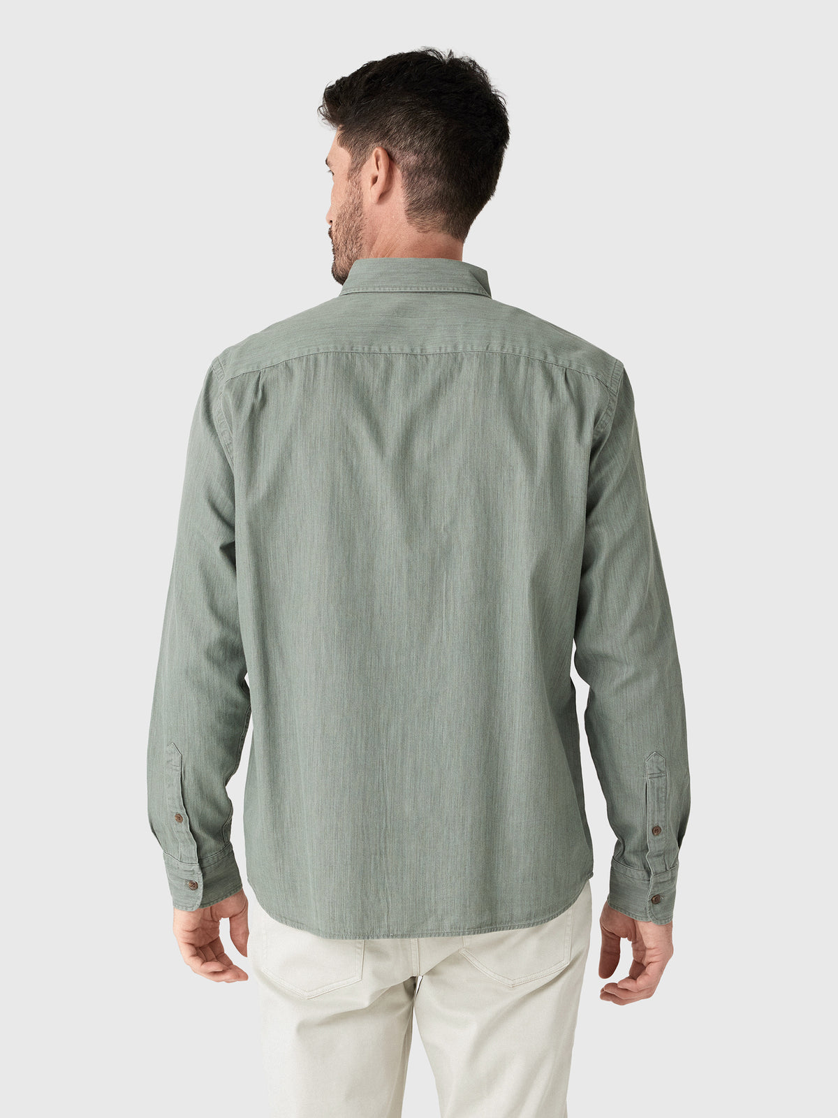 Faherty Brand Men's Patina Chambray Shirt - Saint Bernard
