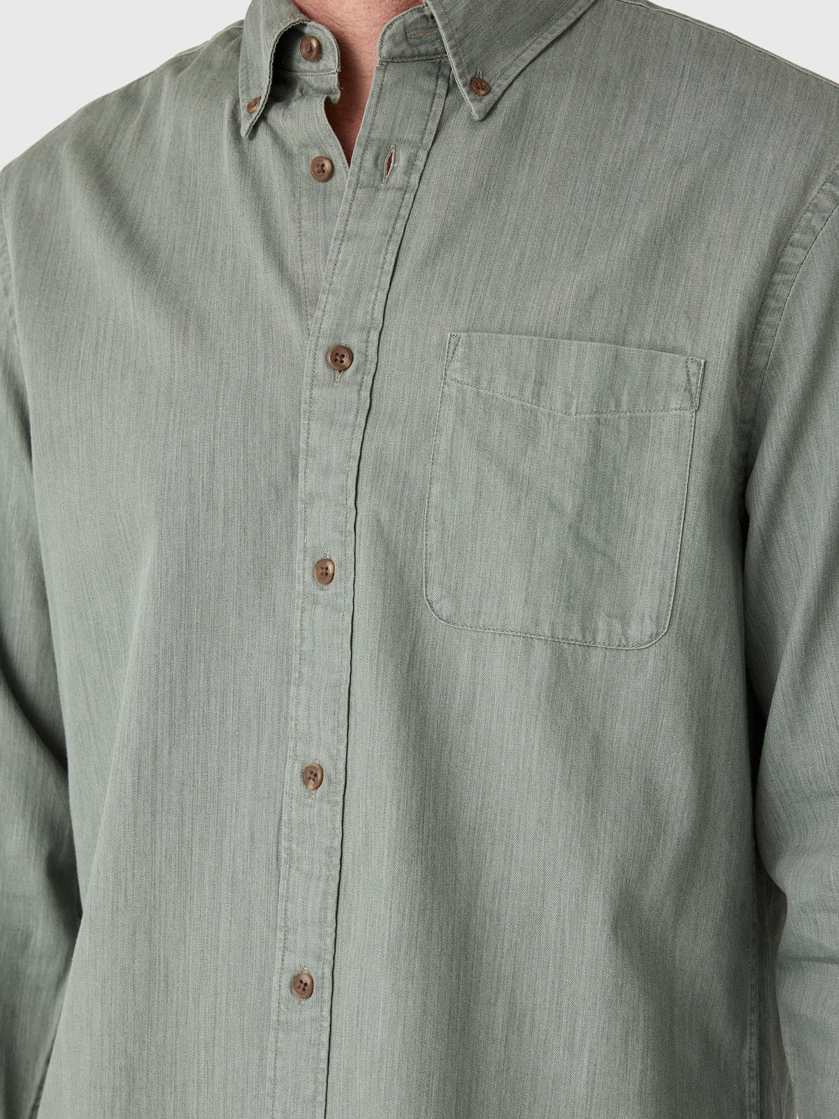 Faherty Brand Men's Patina Chambray Shirt - Saint Bernard