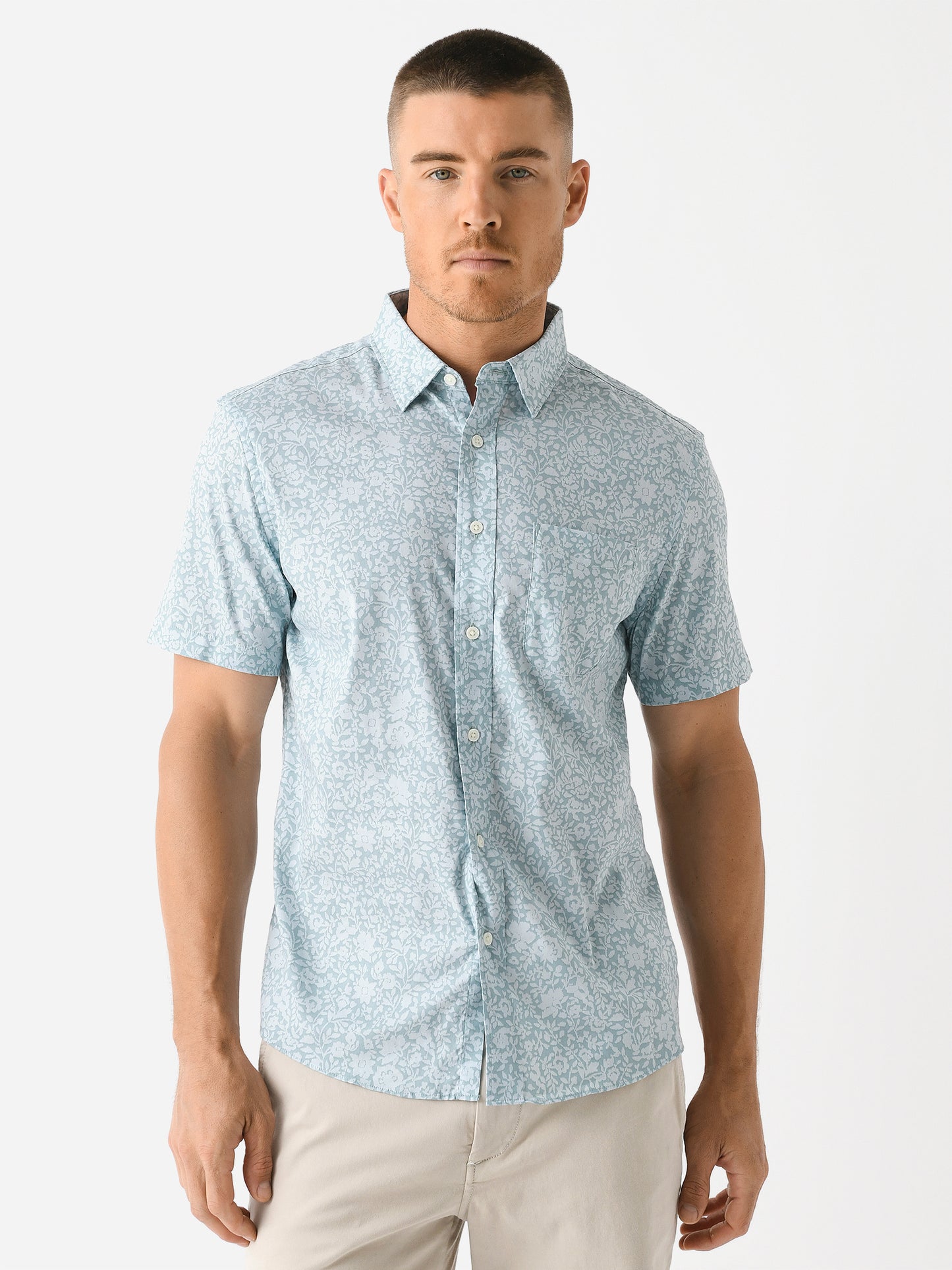 Faherty Brand Men's Short Sleeve Movement Shirt - Saint Bernard