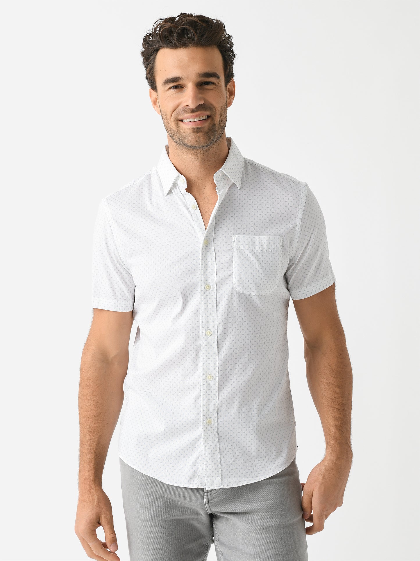 Faherty Brand Men's Short Sleeve Movement Shirt - Saint Bernard