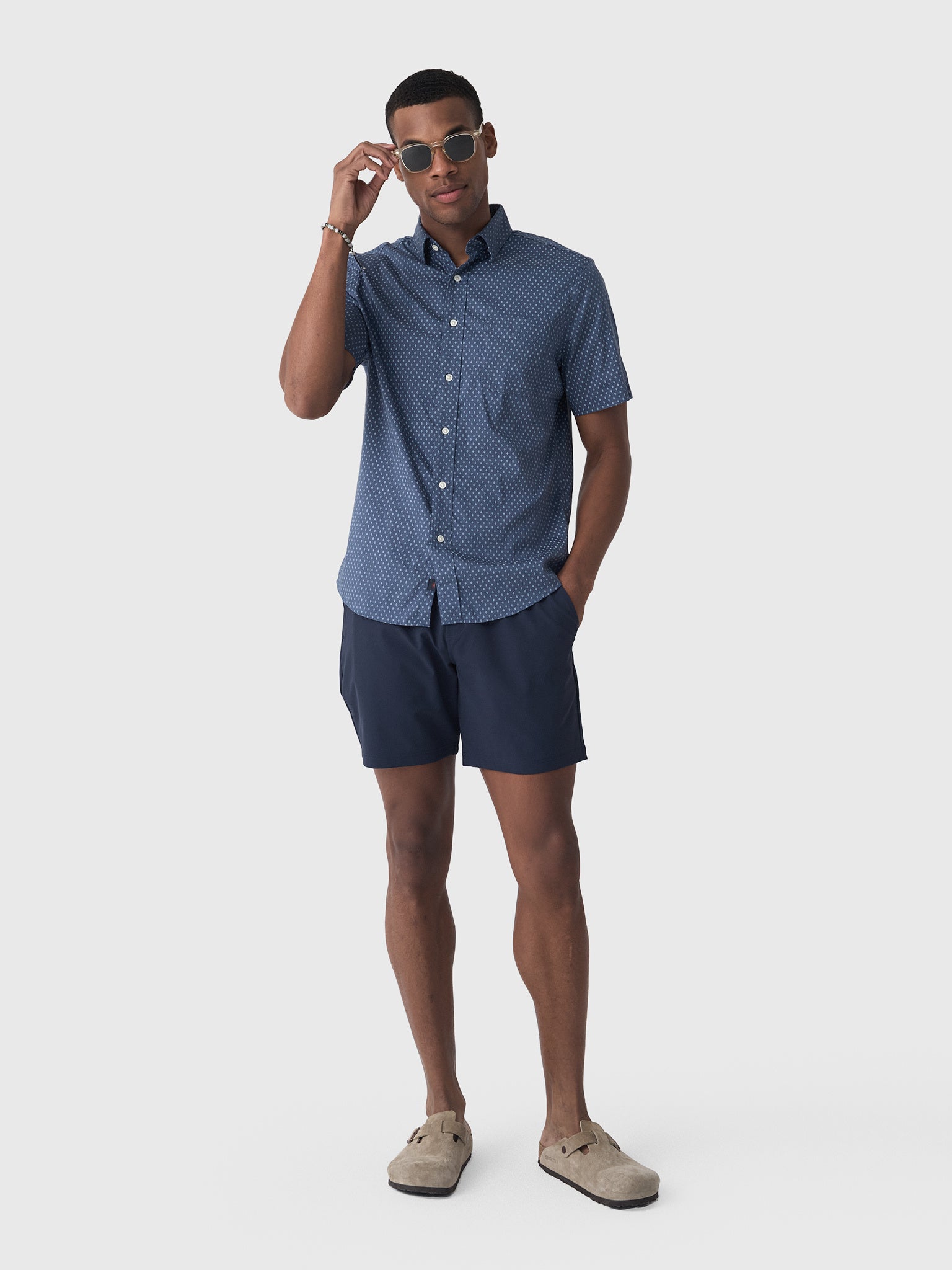 Faherty Brand Men's Short Sleeve Movement Shirt - Saint Bernard