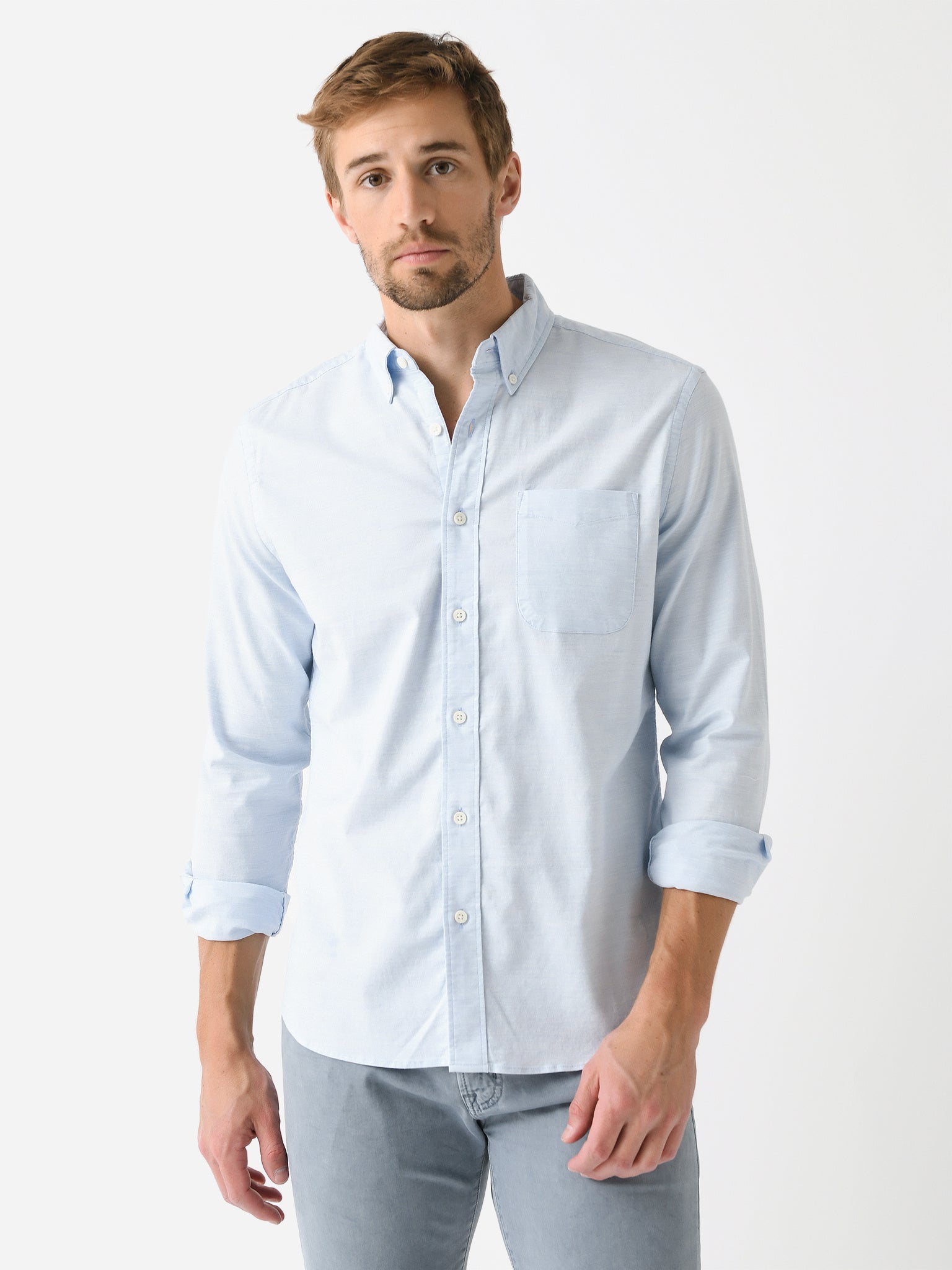 Faherty Brand Men's Supima Oxford Shirt - Saint Bernard