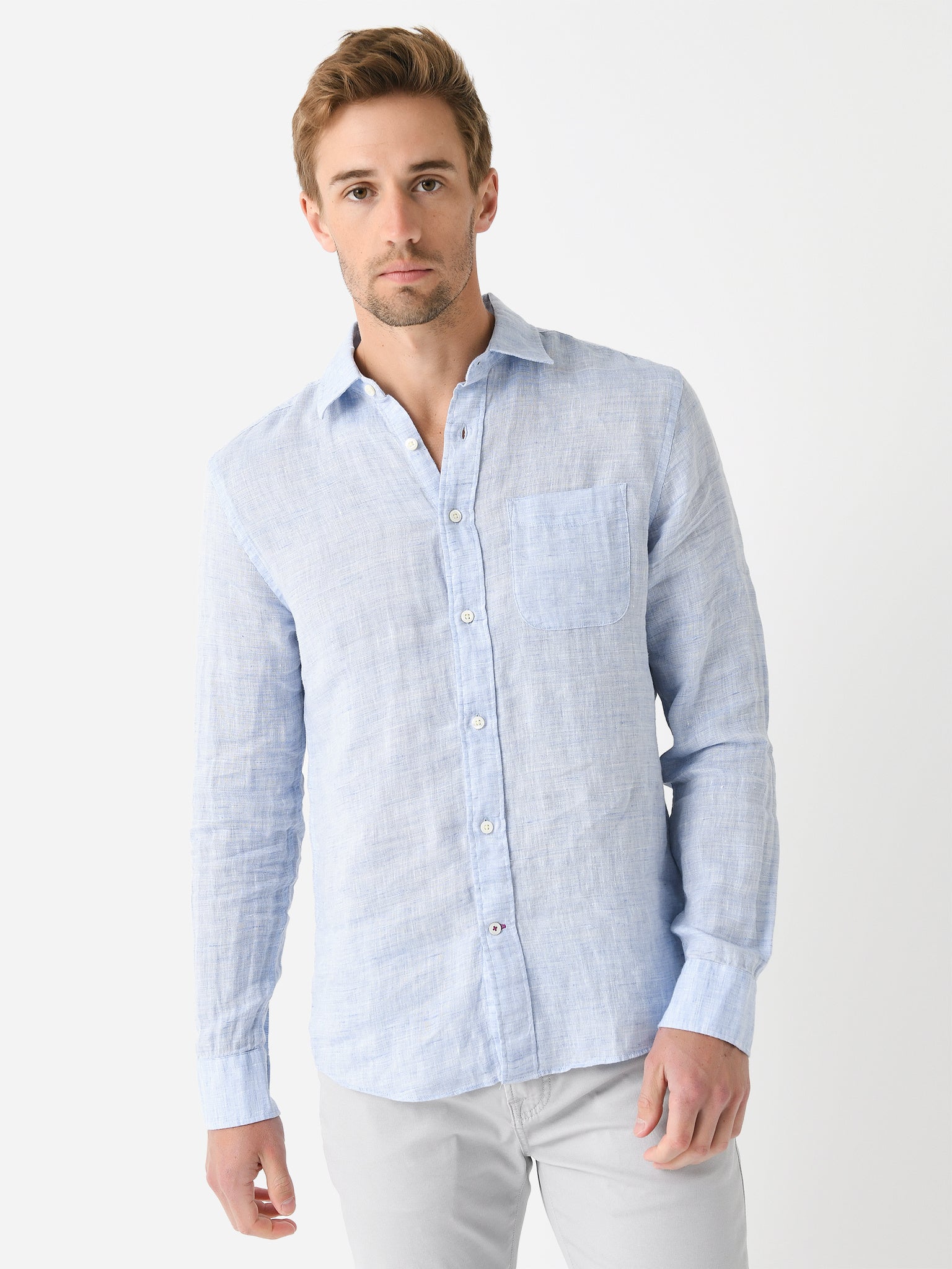 Faherty Brand Men's Linen Laguna Shirt - Saint Bernard