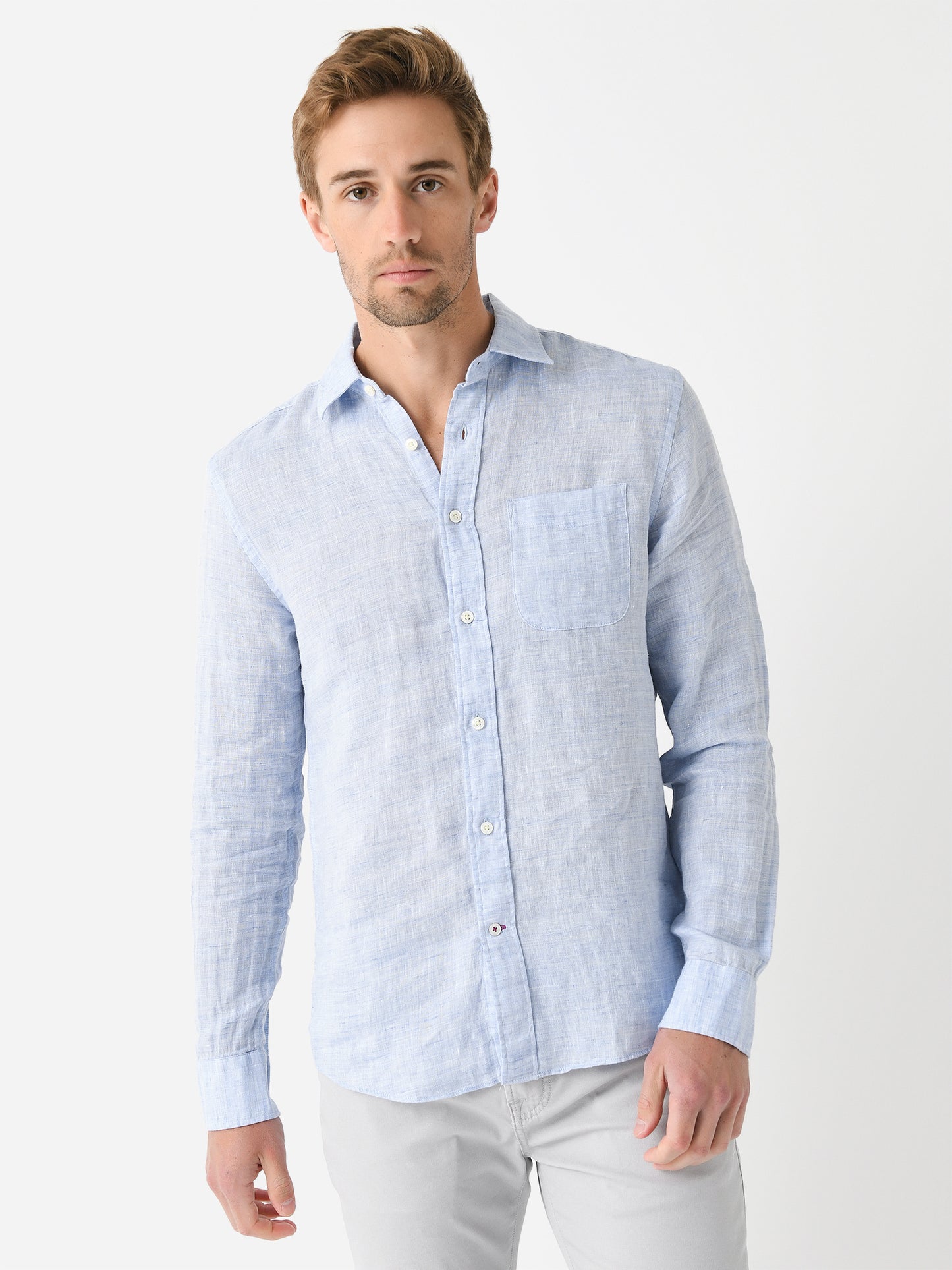 Faherty Brand Men's Linen Laguna Shirt - Saint Bernard