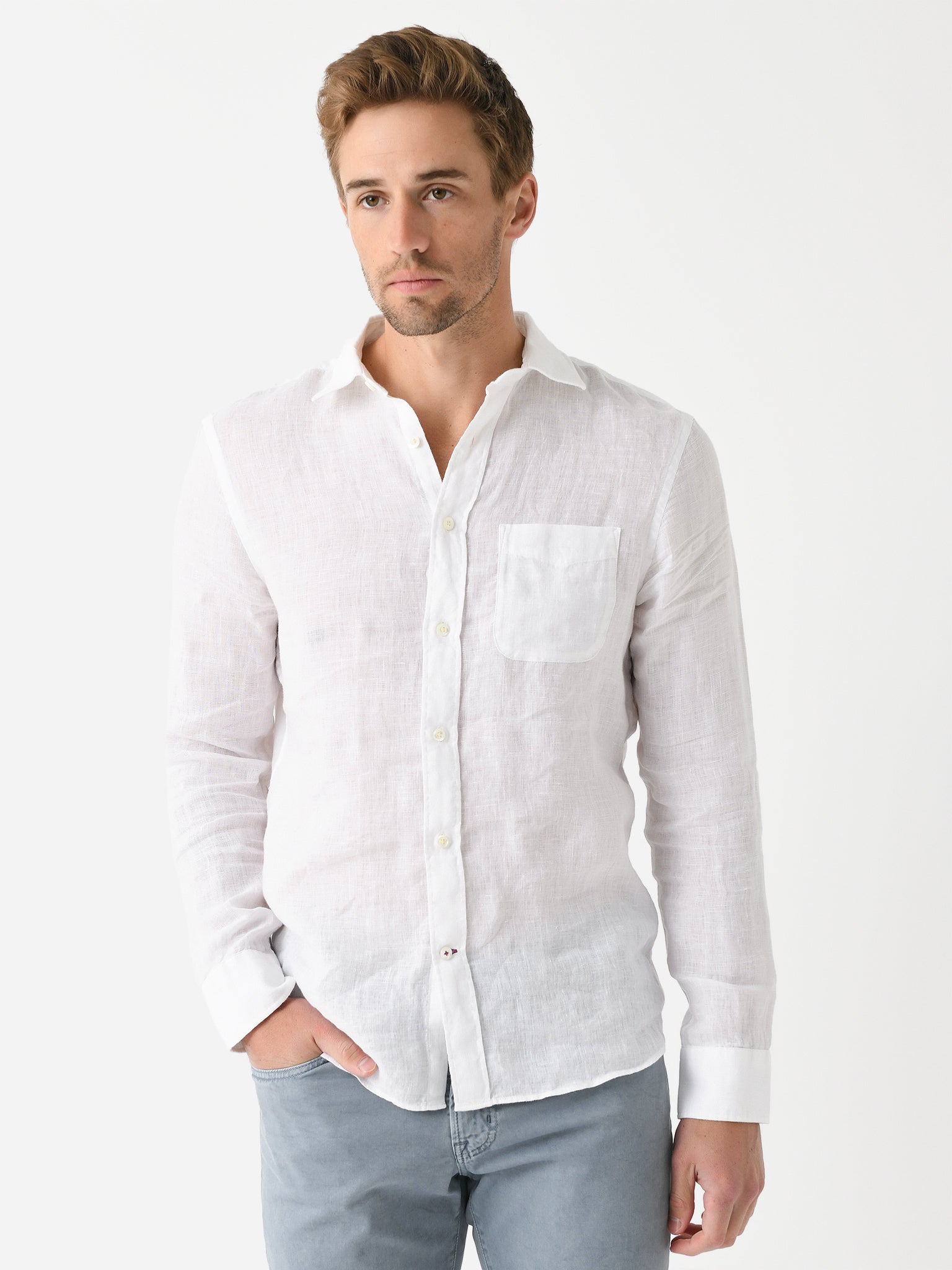 Faherty Brand Men's Linen Laguna Shirt - Saint Bernard