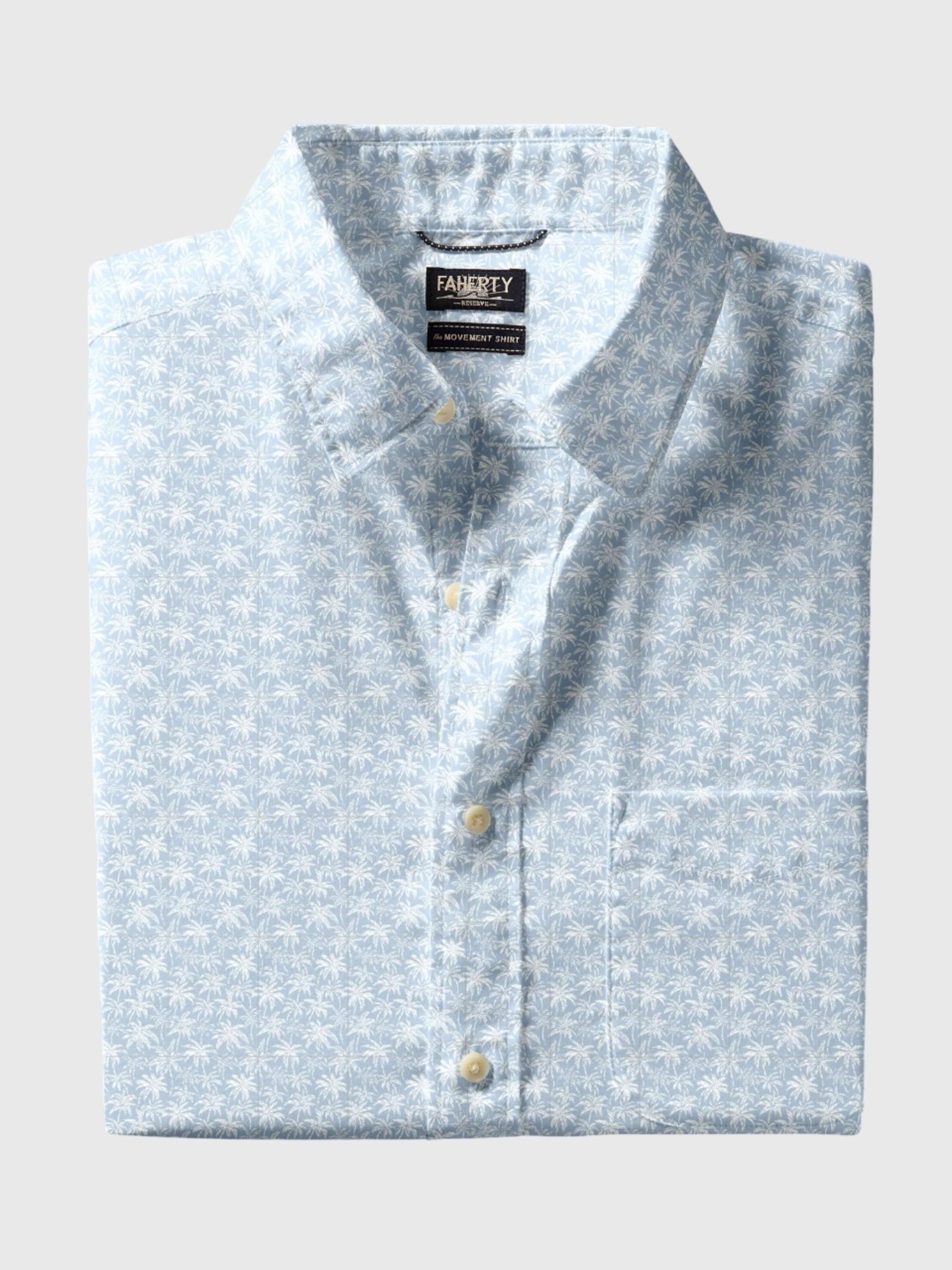 Faherty Brand Men's Short-Sleeve Movement Monterrey Shirt - Saint Bernard