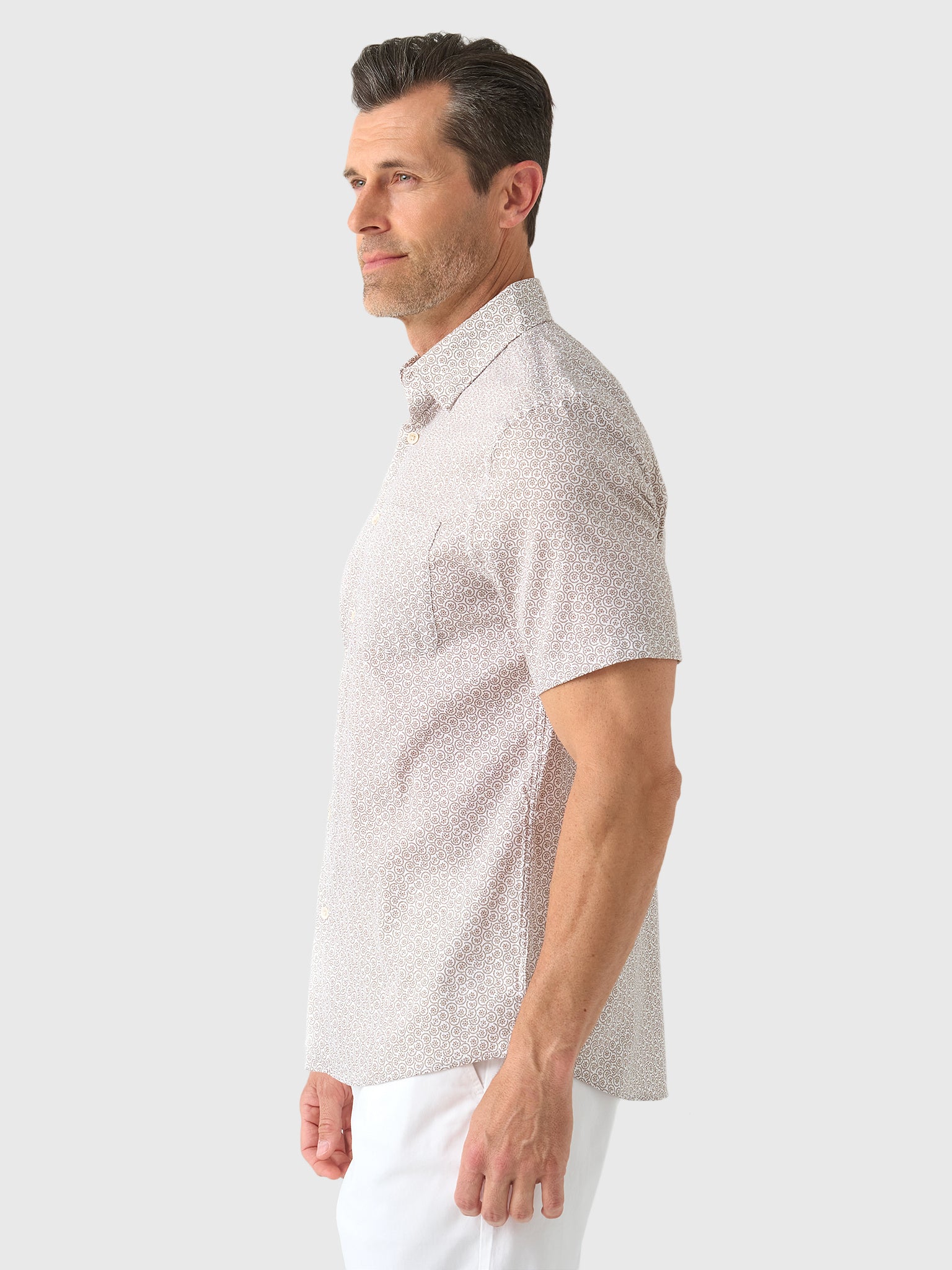 Faherty Brand Men's Short-Sleeve Movement Monterrey Shirt - Saint Bernard