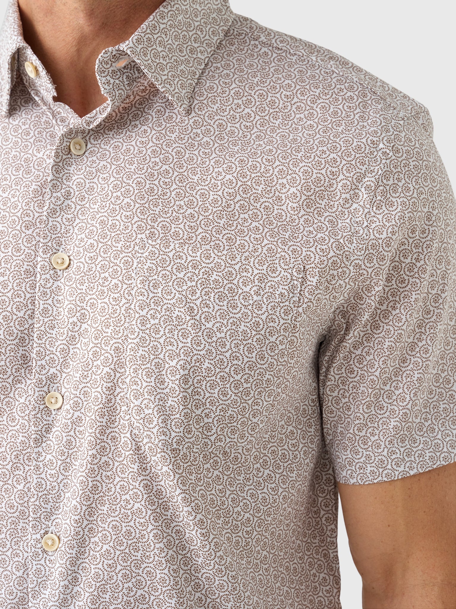 Faherty Brand Men's Short-Sleeve Movement Monterrey Shirt - Saint Bernard