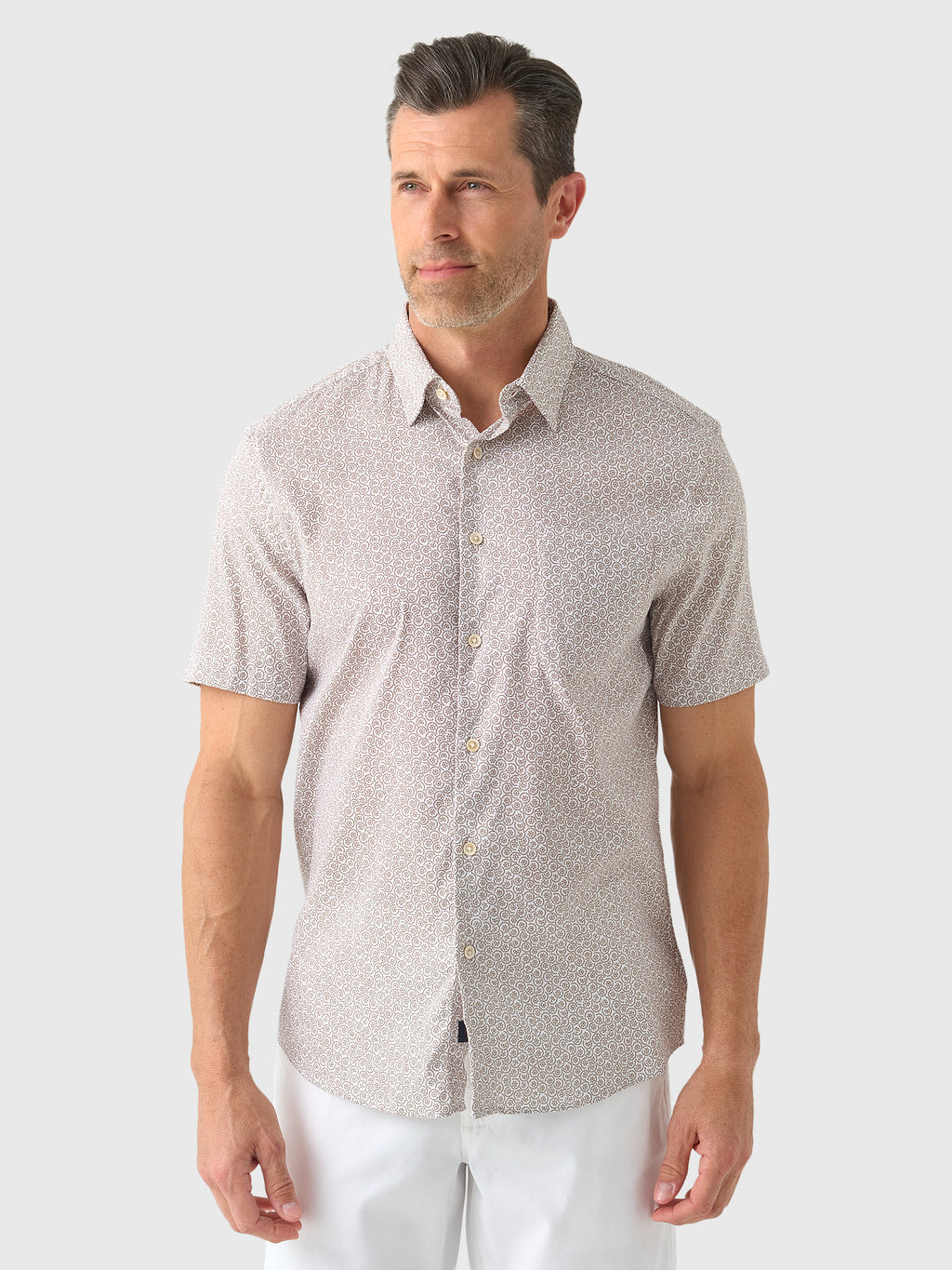 Faherty Brand Men's Short-Sleeve Movement Monterrey Shirt - Saint Bernard