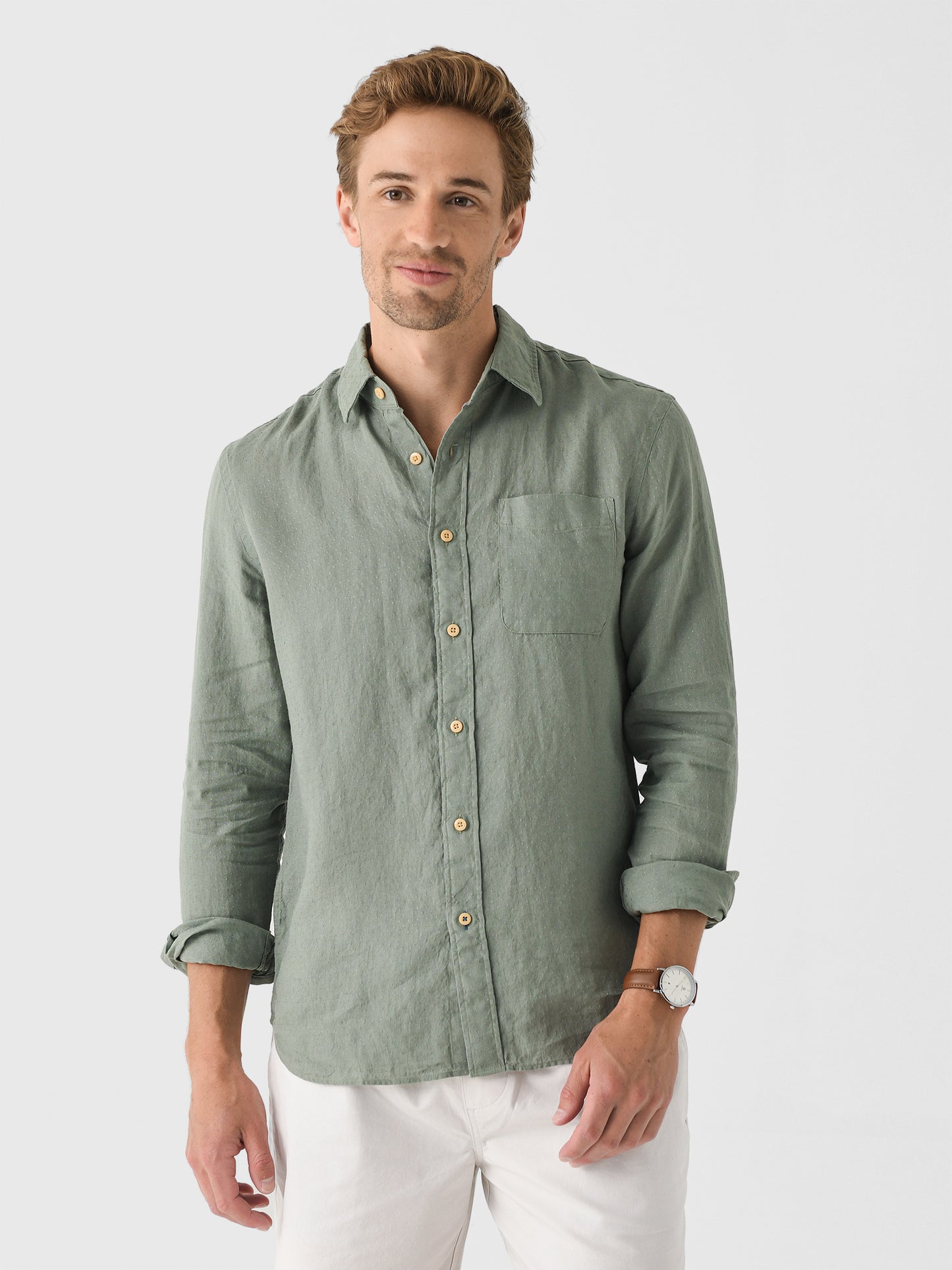 Faherty Brand Men's Linen Laguna Shirt - Saint Bernard