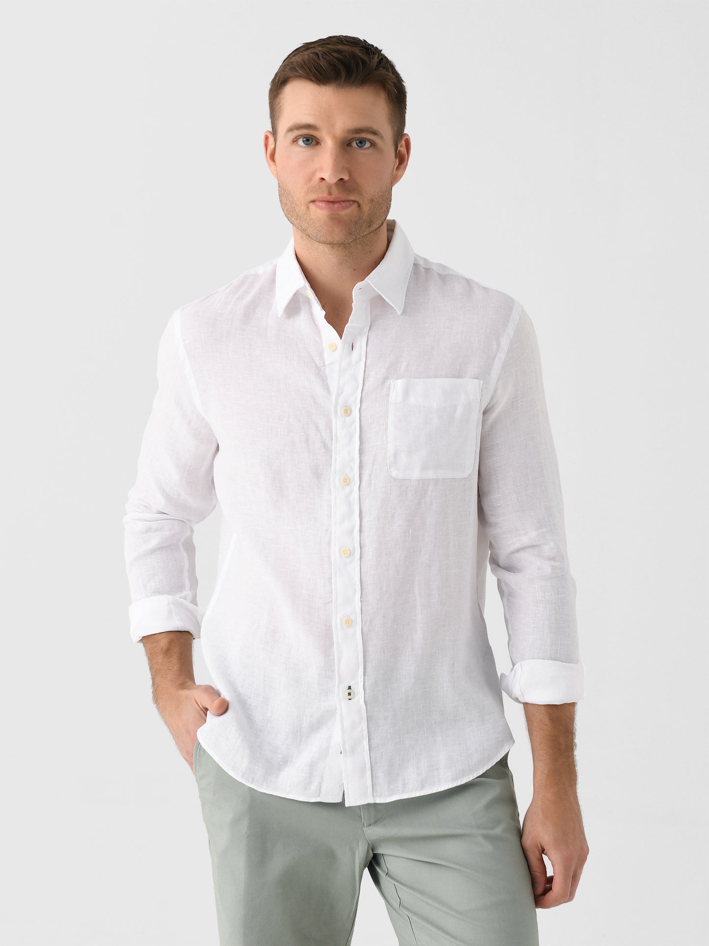Faherty Brand Men's Linen Laguna Shirt - Saint Bernard