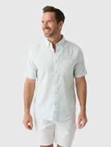 Faherty Brand Men's Short Sleeve Breeze Shirt - Saint Bernard