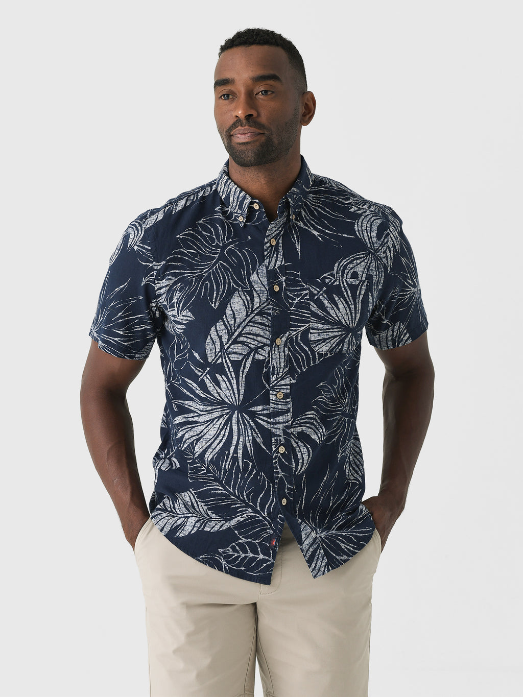 Faherty Brand Men's Short Sleeve Breeze Shirt - Saint Bernard