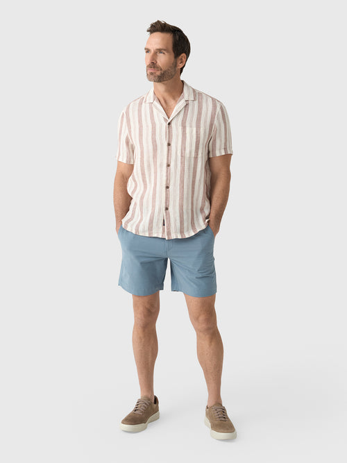 Faherty Brand Men's Short-Sleeve Palma Linen Camp Shirt