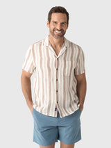 Faherty Brand Men's Short-Sleeve Palma Linen Camp Shirt - Saint Bernard