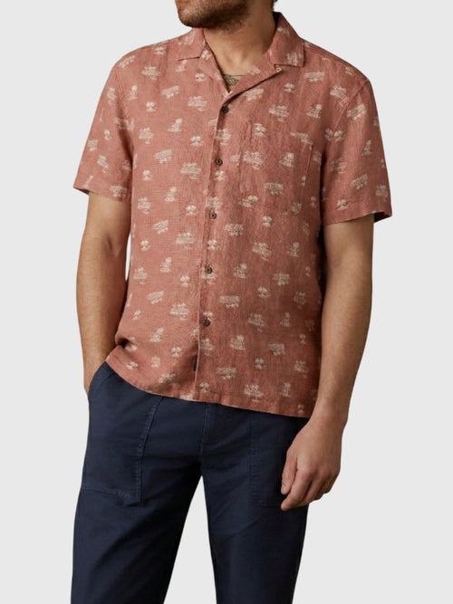 Faherty Brand Men's Short-Sleeve Palma Linen Camp Shirt