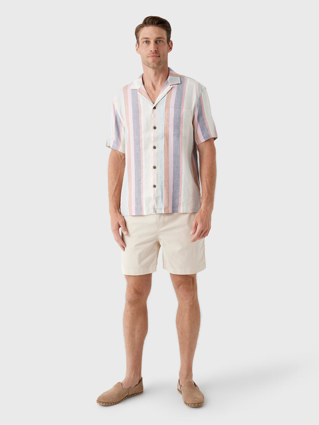 Faherty Brand Men's Short-Sleeve Breeze Camp Shirt - Saint Bernard