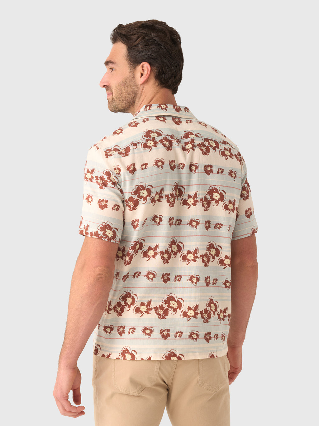 Faherty Brand Men's Short-Sleeve Breeze Camp Shirt - Saint Bernard