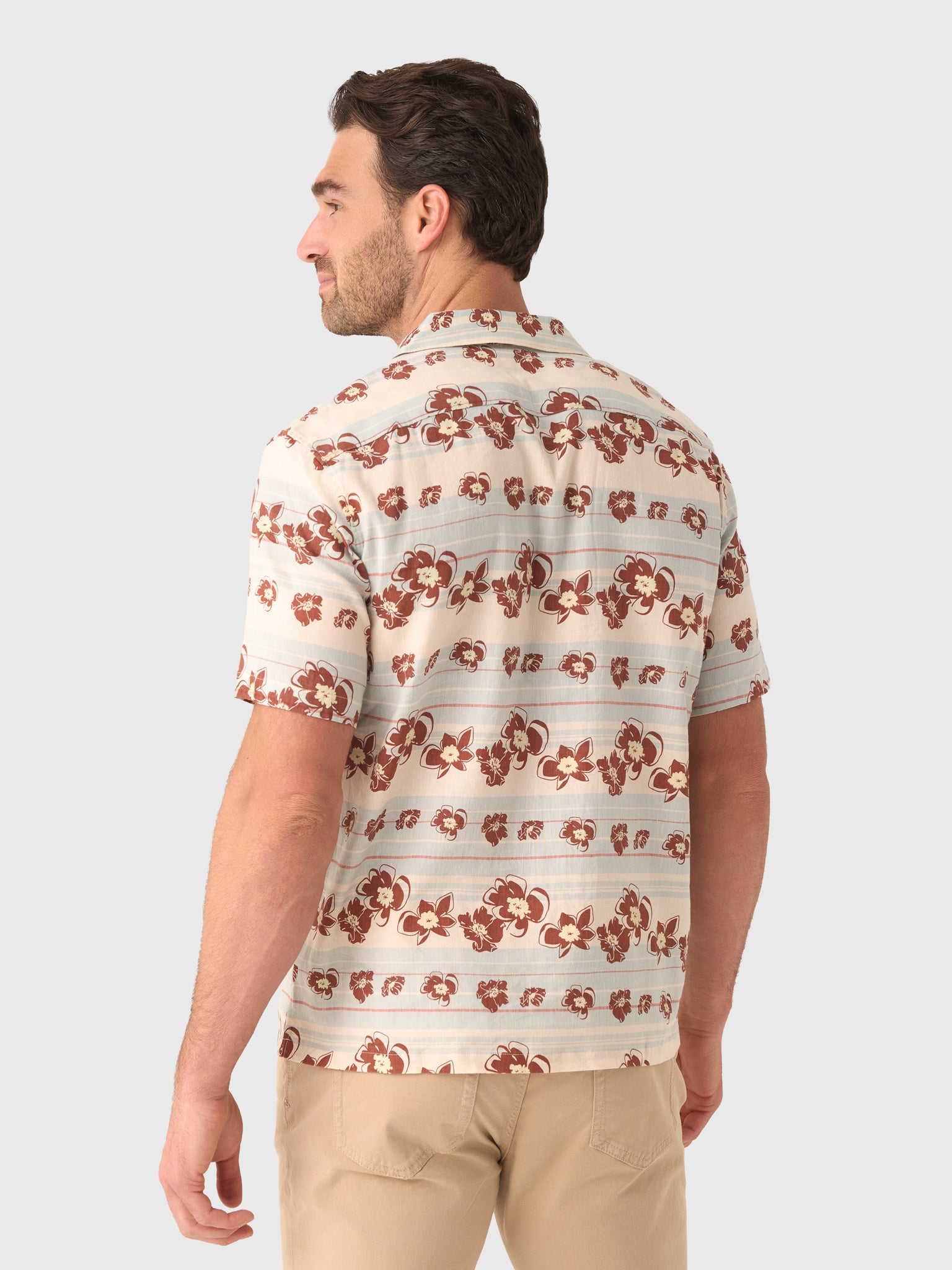 Faherty Brand Men's Short-Sleeve Breeze Camp Shirt - Saint Bernard