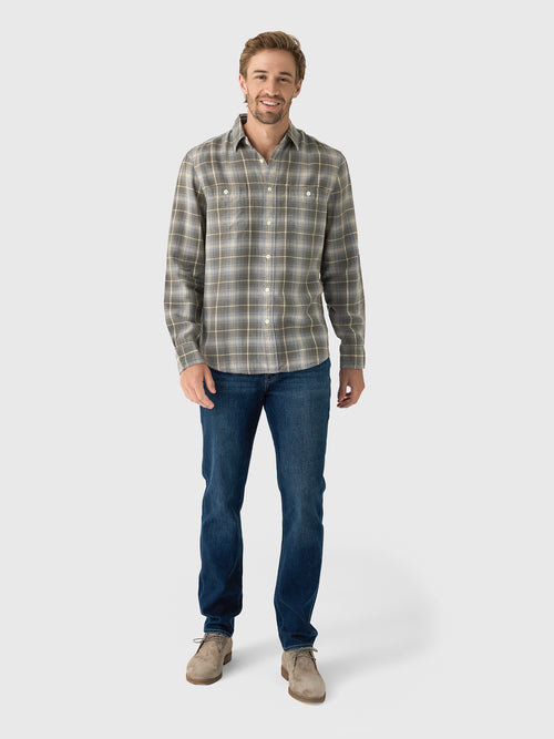 Faherty Brand Men's Tried + True Chambray Workshirt
