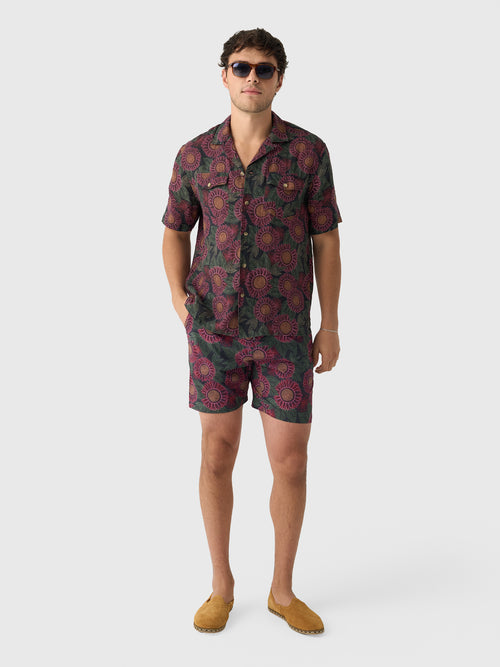 Faherty Brand Men's Short-Sleeve Reserve Basque Camp Shirt