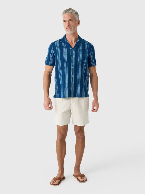 Faherty Brand Men's Short-Sleeve Indigo Camp Shirt