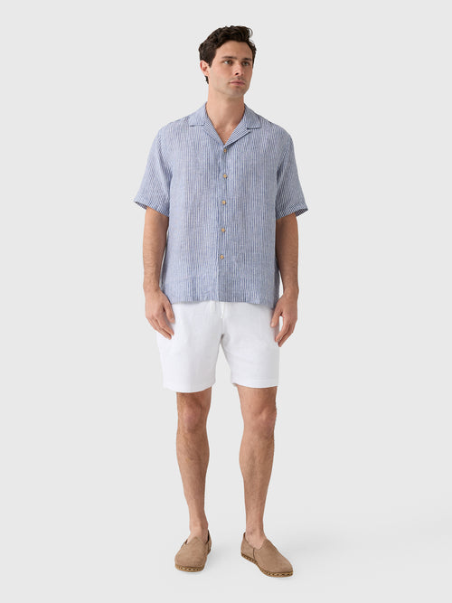 Faherty Brand Men's Short-Sleeve Laguna Linen Camp Shirt