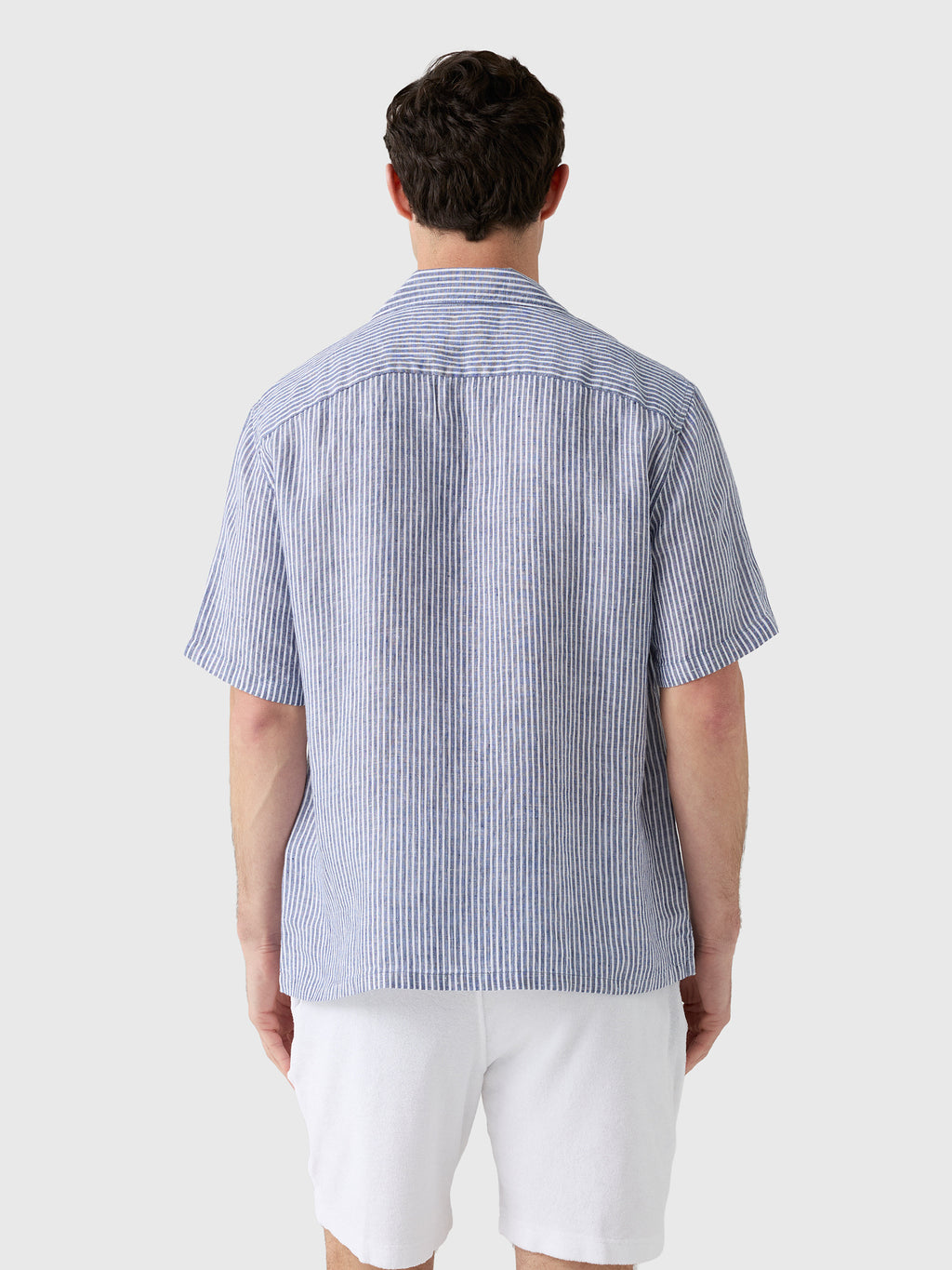 Faherty Brand Men's Short-Sleeve Laguna Linen Camp Shirt - Saint Bernard