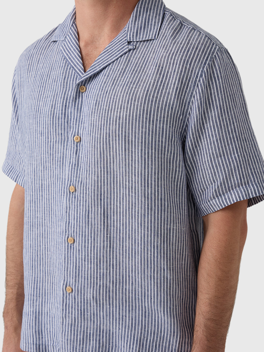 Faherty Brand Men's Short-Sleeve Laguna Linen Camp Shirt - Saint Bernard
