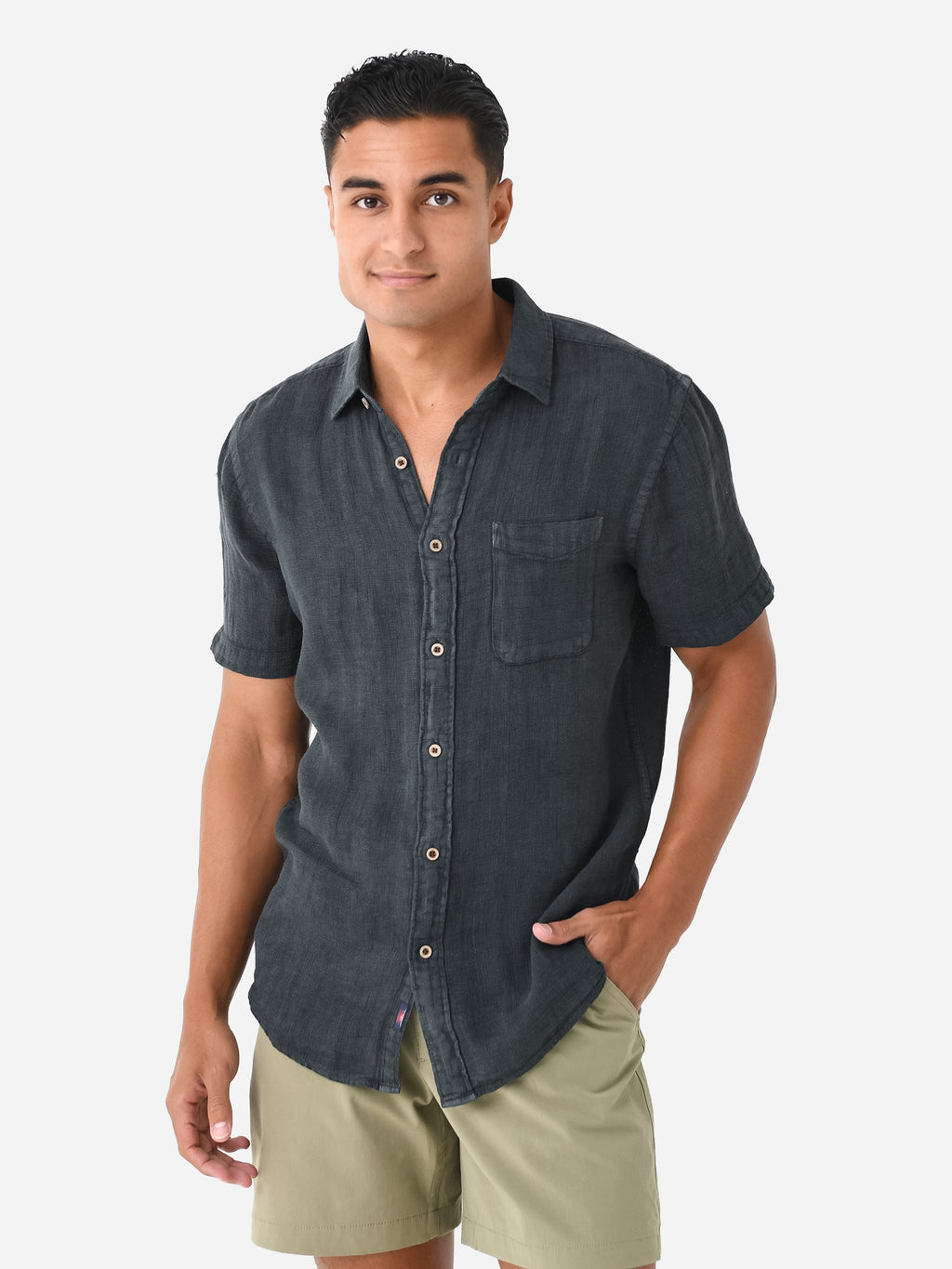 Faherty Brand Men's Short Sleeve Laguna Shirt - Saint Bernard