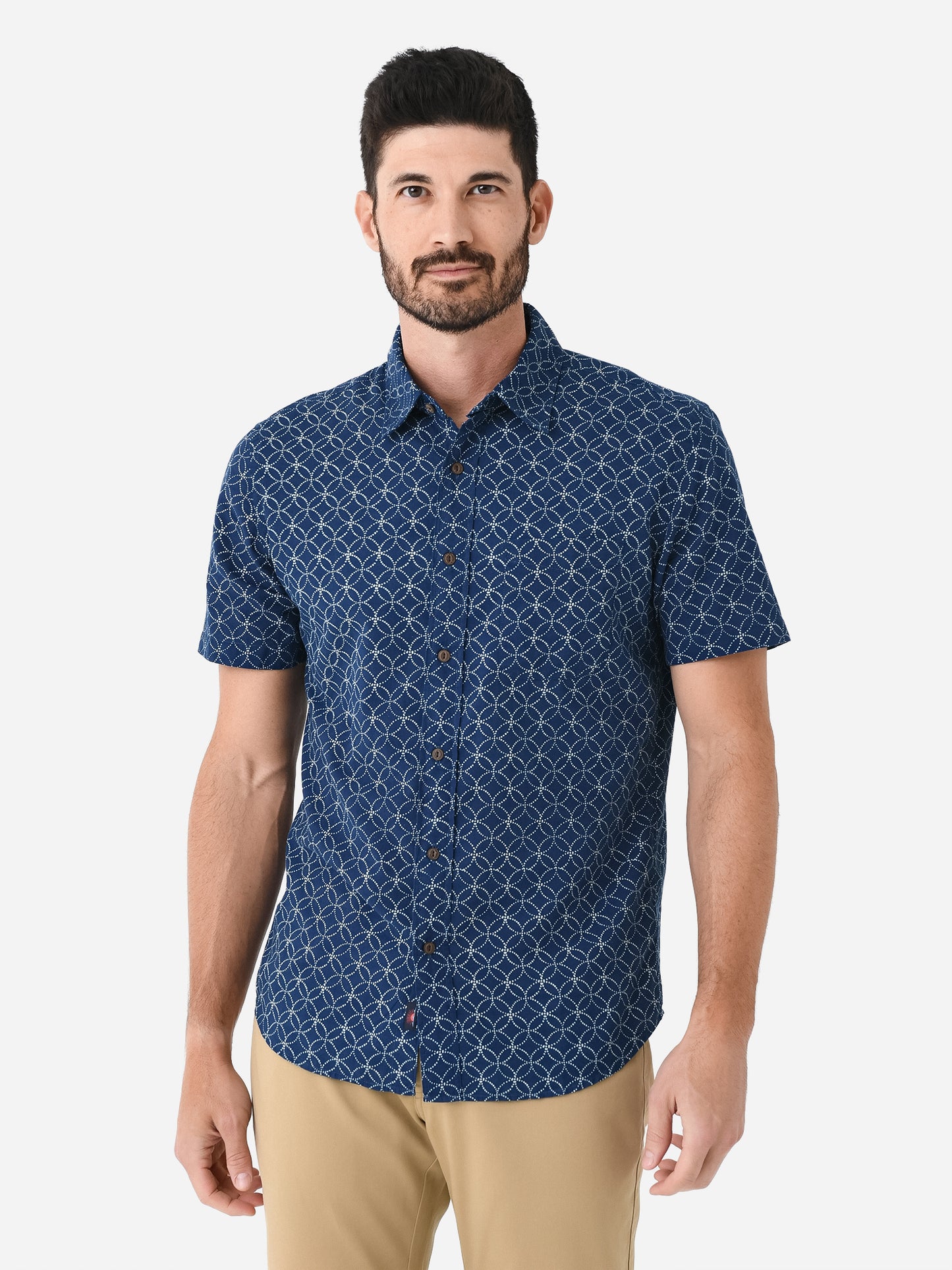 Faherty Brand Men's Short Sleeve Tropical Cotton Shirt