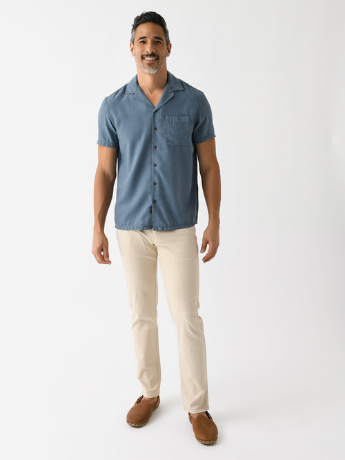 Faherty Brand Men's Short Sleeve Getaway Camp Shirt