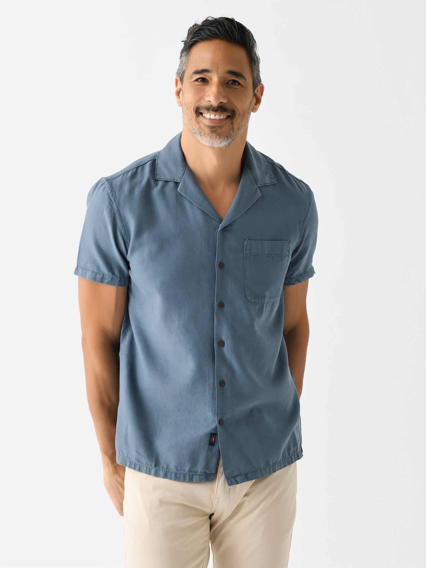 Faherty Brand Men's Short Sleeve Getaway Camp Shirt - Saint Bernard